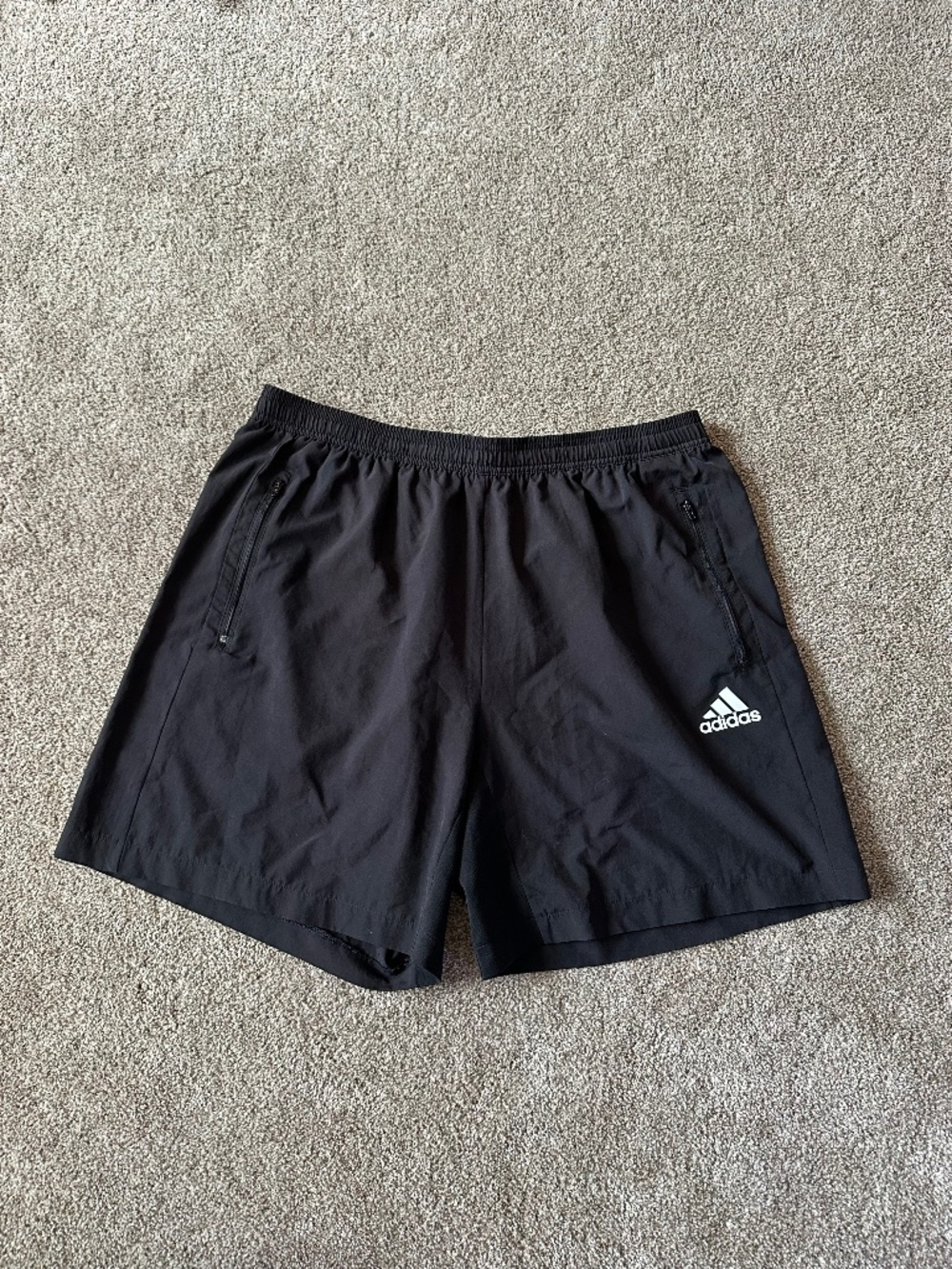 Adidas Aeroready Black Running Shorts Zip Pockets XL